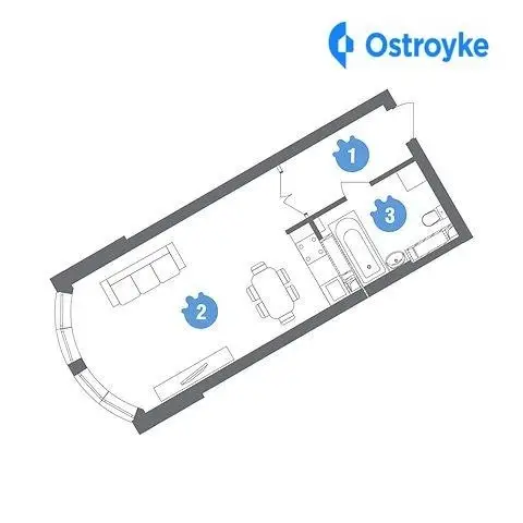 1-кімнатна квартира, 37 м², вул. Новопольова, Київ