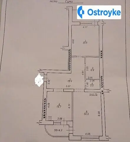 2-комнатная квартира, 99 м², вул. Пушкина, 22, Сумы