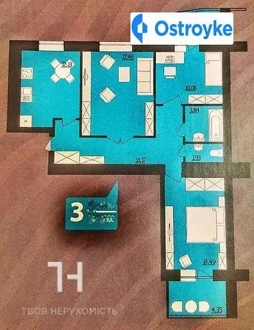 Продаж 3-кімнатної квартири, 77 м², Хмельницький — фото 2