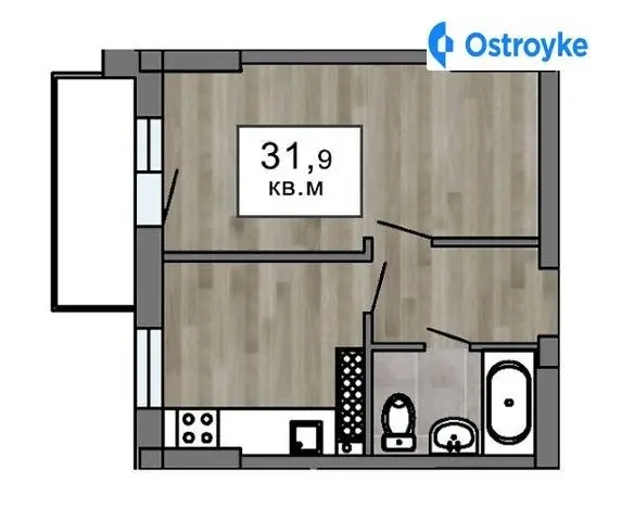 Продаж 1-кімнатної квартири, 31 м², Одеса — фото 5