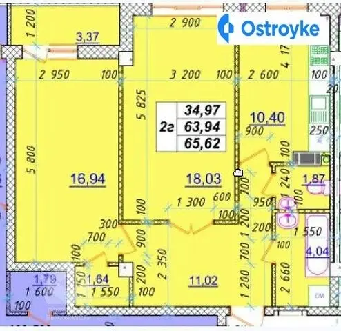 Продаж 2-кімнатної квартири, 67 м², Полтава — фото 2