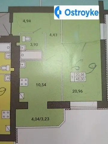 Продаж 1-кімнатної квартири, 48 м², Хмельницький — фото 2