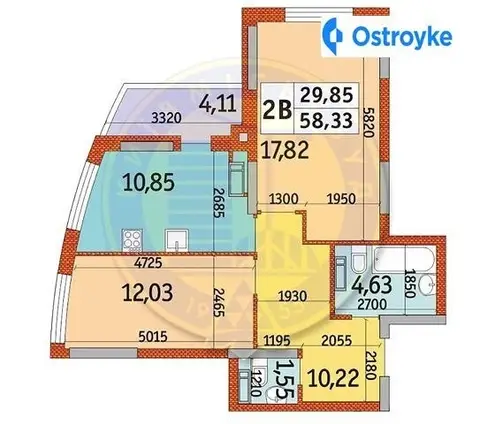 2-кімнатна квартира, 58 м², вул. Миколи Кибальчича, 2, Київ