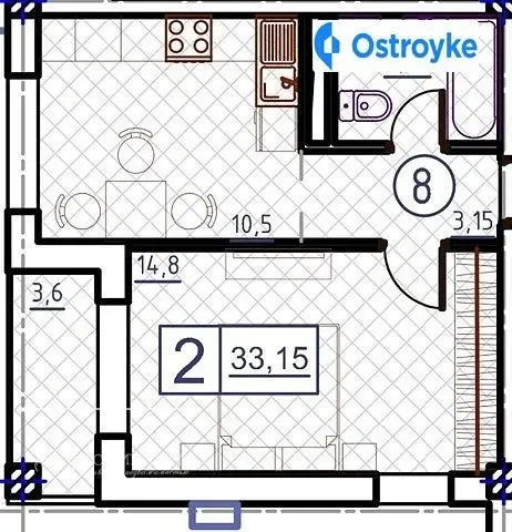 Продаж 1-кімнатної квартири, 33 м², Одеса — фото 2