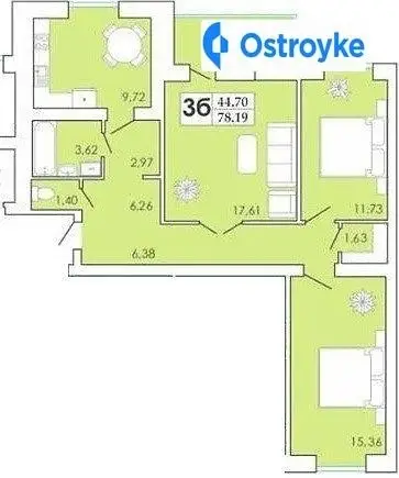 Продажа 3-комнатной квартиры, 74 м², Хмельницкий