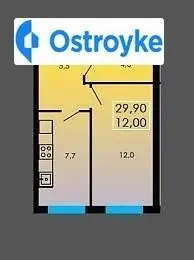 1-кімнатна квартира, 30 м², вул. Штильова, Одеса — фото 3