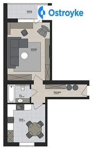 1-кімнатна квартира, 55 м², вул. Франківська, 10, Харків — фото 18