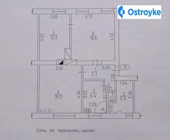 3-кімнатна квартира, 66 м², вул. Смілянська, Черкаси — фото 8