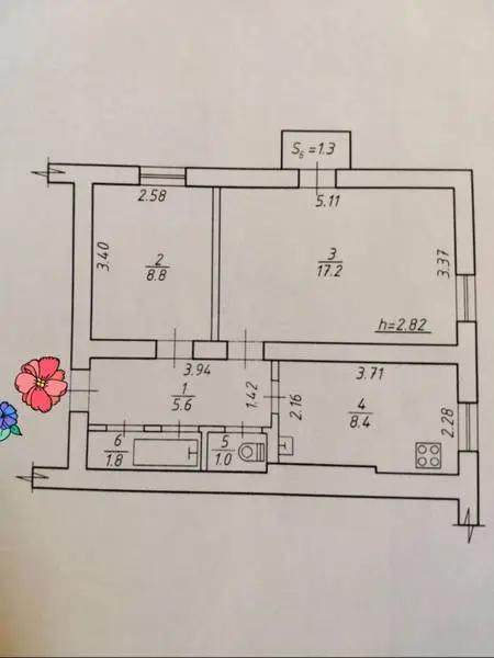2-кімнатна квартира, 43 м², Металлургов, Суми — фото 4