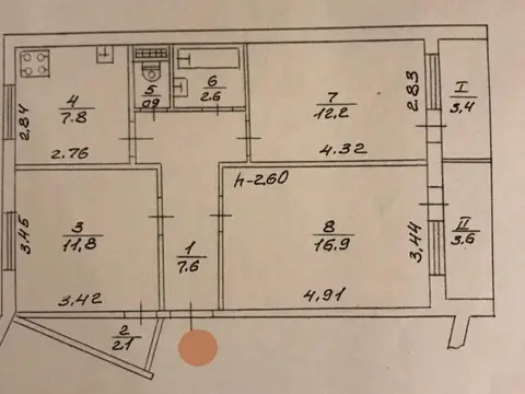 3-комнатная квартира, 63 м², Харківська, Сумы
