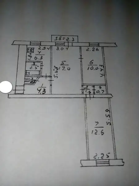 3-комнатная квартира, 62 м², Супруна, Сумы