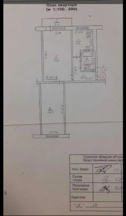 2-комнатная квартира, 42 м², Сумы