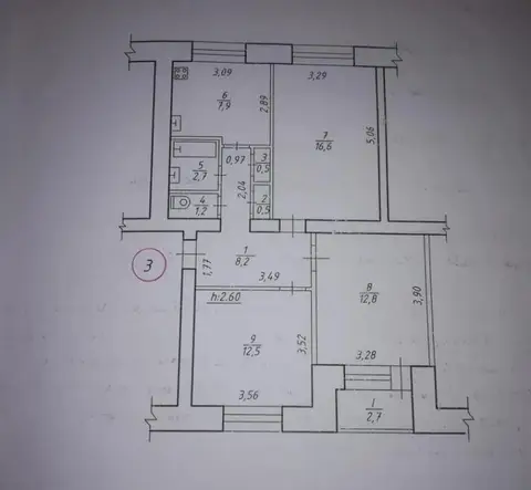 3-комнатная квартира, 64 м², пров. Сумський, Сумы