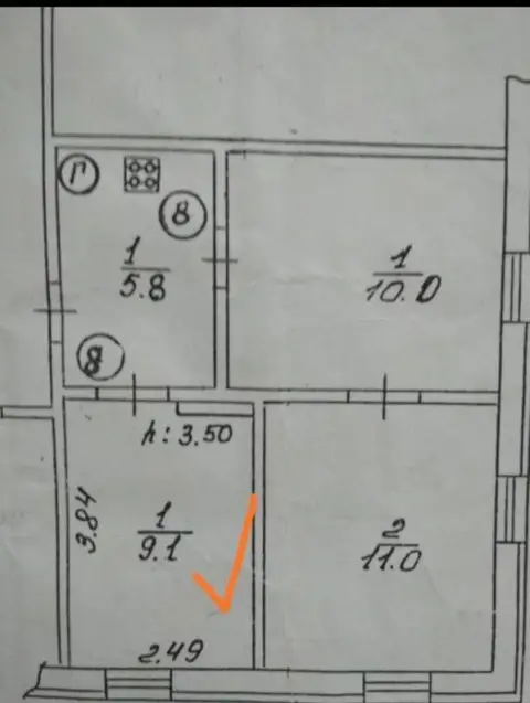 1-комнатная квартира, 1 м², Пушкина, Сумы