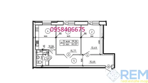 2-комнатная квартира, 61 м², Михайла Лушпи пр-т, Сумы