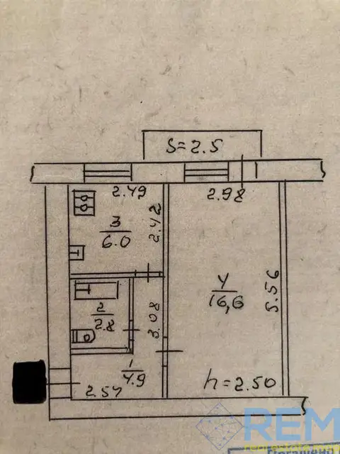 1-комнатная квартира, 31 м², вул. Засумська, Сумы