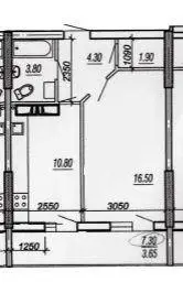 1-комнатная квартира, 40 м², Одесса