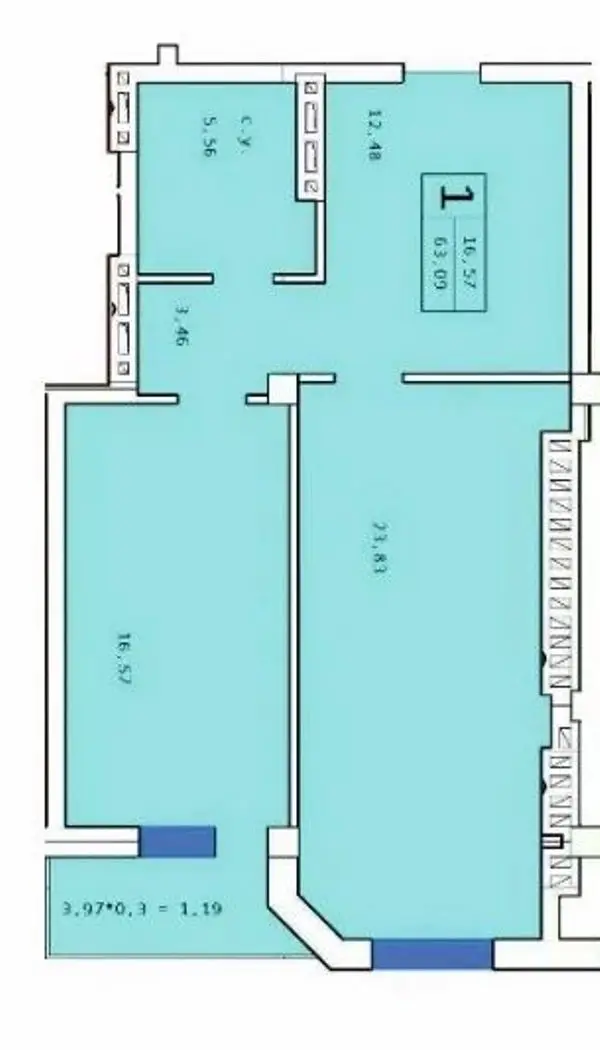 Продаж 1-кімнатної квартири, 66 м², Одеса — фото 5