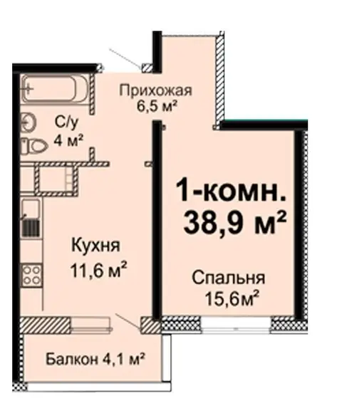 Продам 1-но комнатную квартиру улучшенной планировки