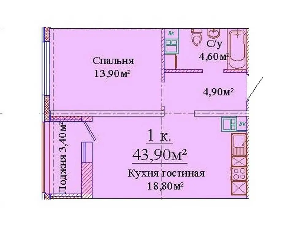Однокомнатная квартира в новом доме Альтаир — фото 3