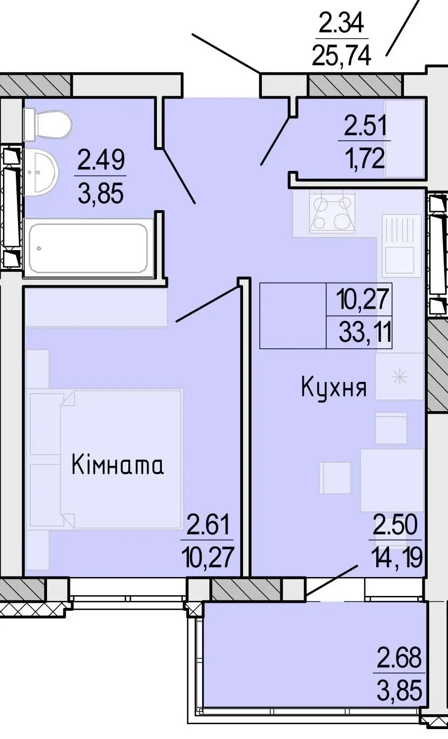 Продам 1-комнатную квартиру в новом доме — фото 3
