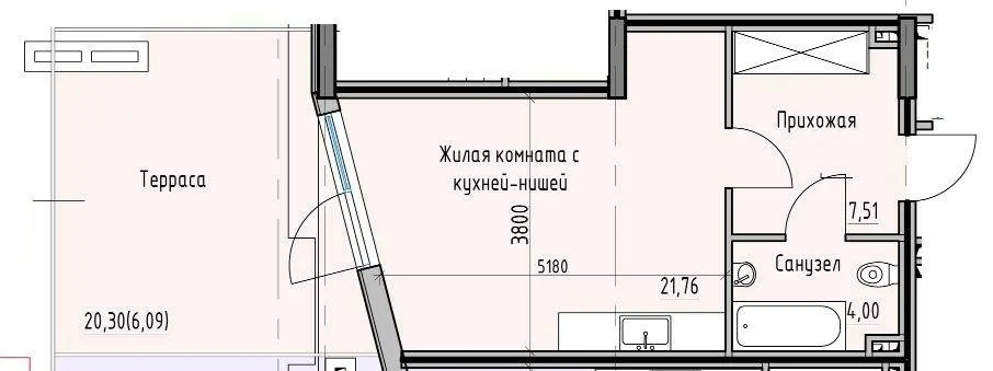 Однокомнатная квартира в центральной части Одессы — фото 1