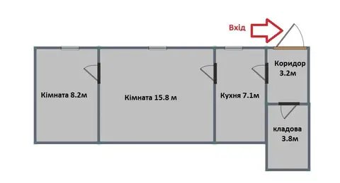 Частина будинку з окремим двором, район базару