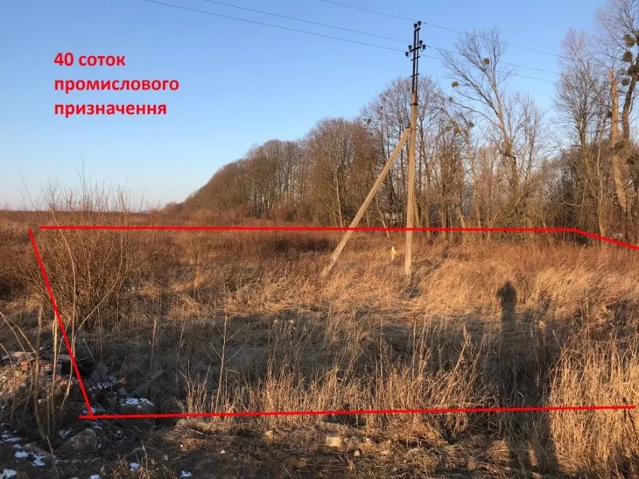 Продам ділянку 40 соток промислового призначення — фото 1