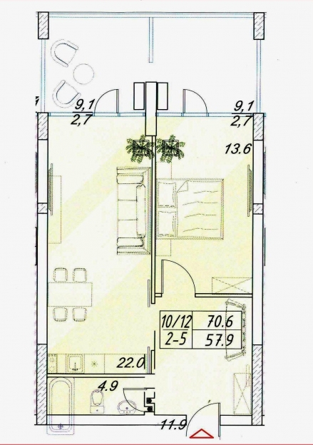 Фото 1 Продаж Квартир !!! Однокомнатная квартира в ЧЕРНОМОРСКЕ !!!