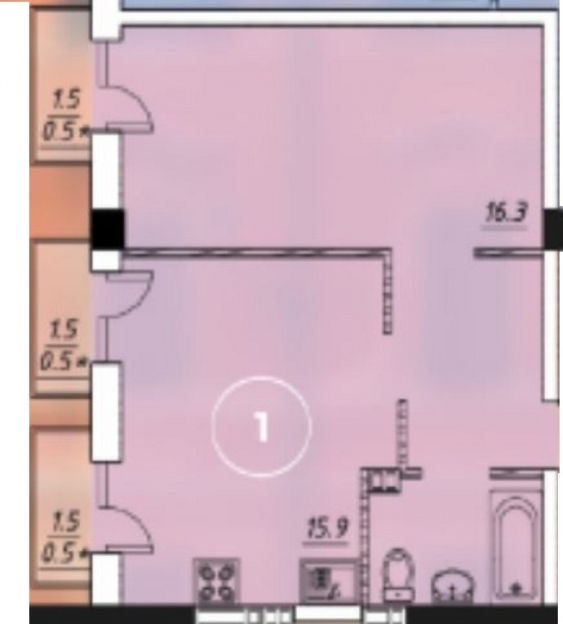 Фото 6 Продаж Квартир Уютная квартира 41 кв.м. Итальянский квартал в Киевском районе.