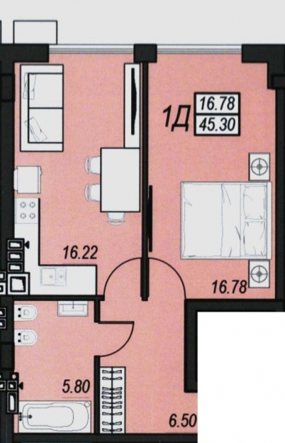 Фото 1 Продаж Квартир Квартира с видом на море в Черноморске !!!